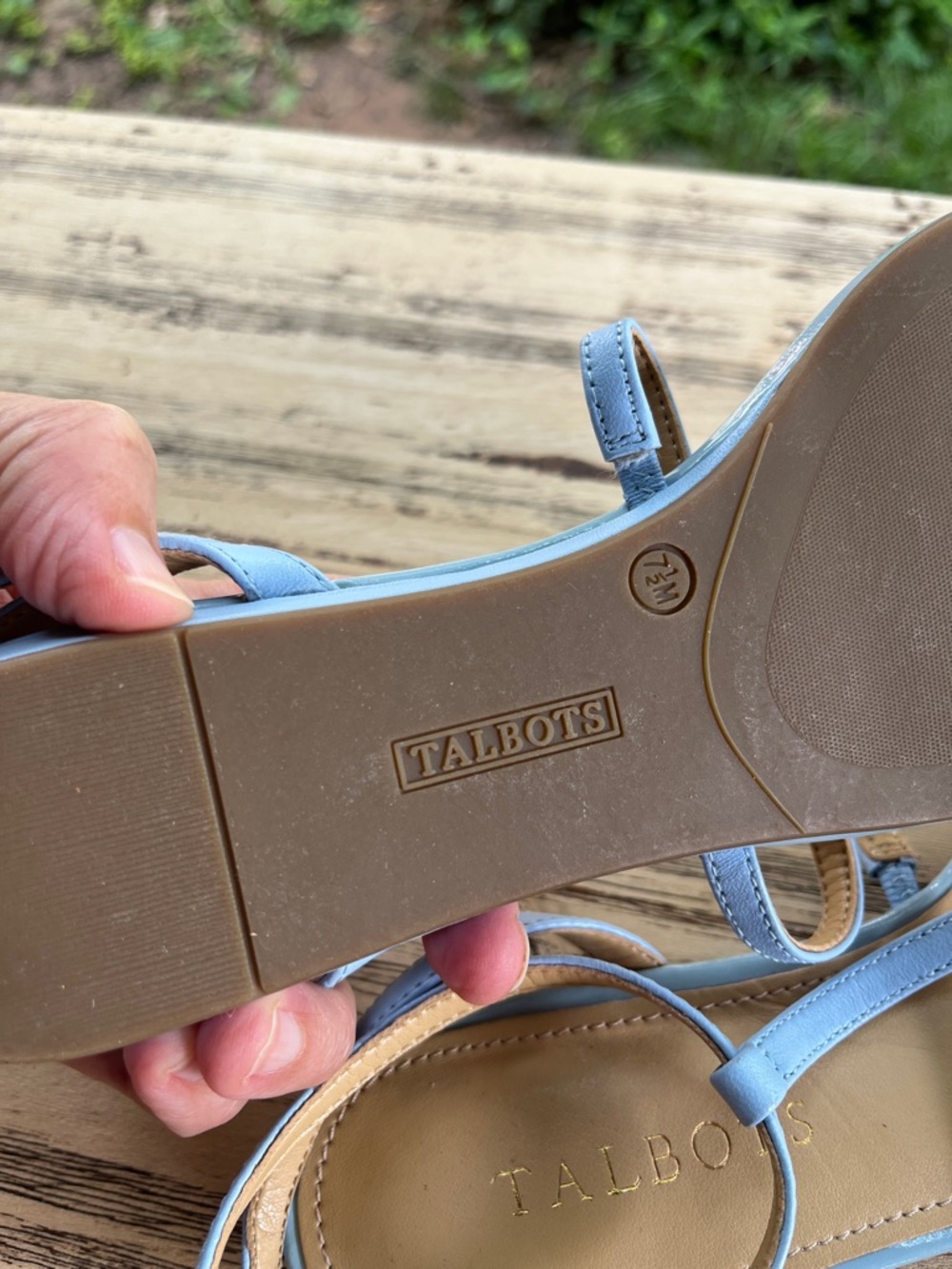 Talbots Gladiator Blue Leather Strappy Flat Sandals ๐ without ๐ฆ - Picture 9 of 11